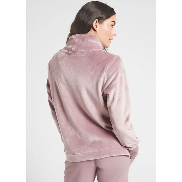 Athleta Double Cozy Karma Funnel Neck Top Size XXS Pink - Picture 2 of 9